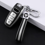 PU Leather Car Key Case Cover for Audi A3 A4 B9 A6 C8 A7 S7 4K A8 D5 S8 Q7 Q8 SQ8 E-tron 2018 2019 2