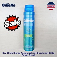 32% Sale!! EXP.10-12/2025 Gillette® Dry Shield Spray Antiperspirant Deodorant For Men 122g สเปรย์ระง