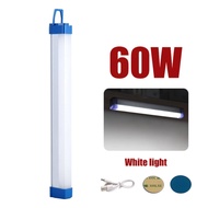 【ซื้อ 1 แถม 1】หลอดไฟ LED ไร้สาย 60W ไฟฉุกเฉิน 3 โหมด หลอดไฟพกพา หลอดไฟแท่ง หลอดไฟชาร์จแบต หลอดไฟกระพ