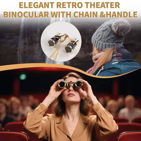 Theater Binoculars Mini Binoculars Vintage for Adults Kids Elegant Multifunctional Compact Opera Gla