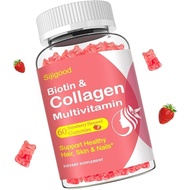 Collagen Peptides Gummies Sugar Free for Women & Men, 2500mg Multi Collagen Type I,II,III,V,X with 1