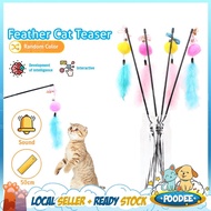 POODEE Pets Malaysia Colorful Furry Fur Fun Ball Feather Cat Teaser Cat Toys Mainan Kucing (50CM)