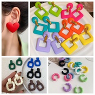 Acrylic Earrings For Women Halloween Neon Retro Earrings Twisted Geometric Hollow Earrings For Women