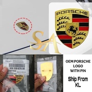 Porsche Logo Front Hood Bonnet Emblem Badge For 911 Cayenne Macan Panamera 718 Cayman