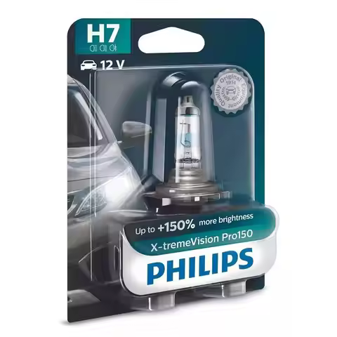 Car bulb x-tremevision pro150 h7 headlights +150%, individual blister osram