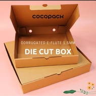 Pizza Box 31x31x5cm Die Cut Corrugated E-Flute 10 PCS