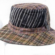 手工編織棉麻帽 編織帽 漁夫帽 遮陽帽 手編草帽 登山帽-日本民族