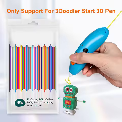 110/160PCS 32 Colors 3D Pen Filament Refills Compatible with 3Doodler Start+ 2.5mm 3D Printer Doodle