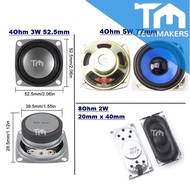 Speaker Assortment 4Ω 3W & 5W Round Speakers and 8Ω 2W Rectangular Speaker Modules