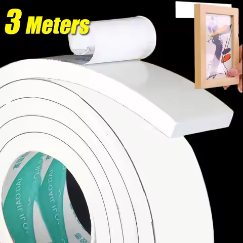 White Sponge Double Sided Foam Adhesive Tapes for Mounting Fixing Pad Sticky 30mm 20mcm Width Super 