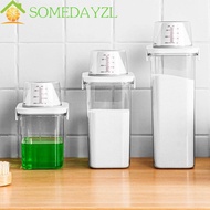 SOMEDAYMX Washing Powder Container Airtight Measuring Cup Laundry Detergent Powder Storage Bucket