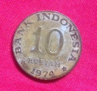 Koleksi uang koin pecahan 10 Rupiah tahun 1974