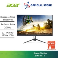 ACER AOPEN 27KG3 / 27KG3 X1 GAMING MONITOR ( 27" IPS FHD / 1MS / 200HZ / AMD FREESYNC / HD MI + DP)