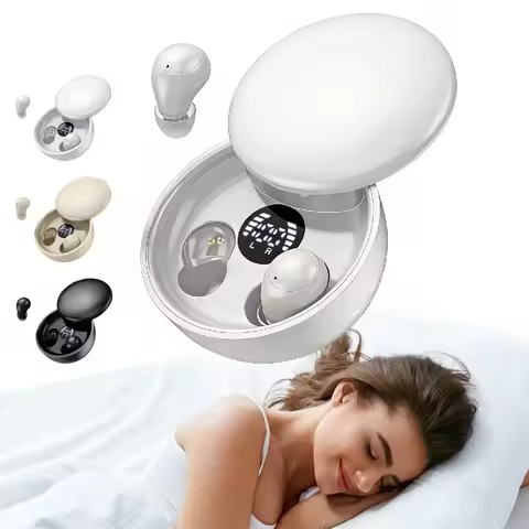 Ultra Mini Invisible TWS Bluetooth 5.4 Headphones, HIFI Stereo Sound Noise Cancelling Earphones for 