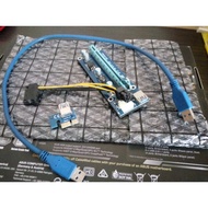 USB 3.0 PCI Express Extension Cable x1 to x16 Riser Mining Dedicated GPU Adapter