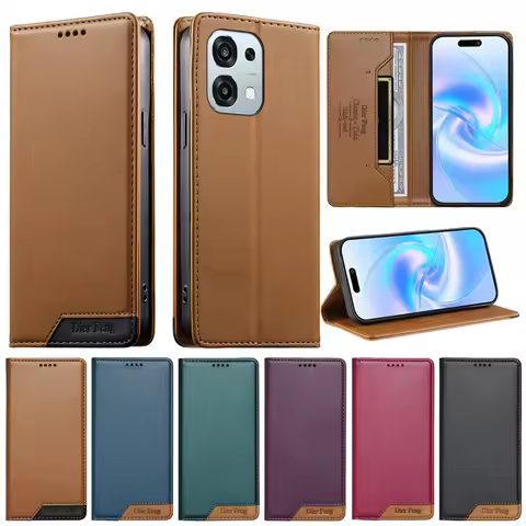 For OPPO A6 Pro 5G CPH2781 Case Leather Flip Phone Cover For OPPO A6 5G A6X A3X A3 A5 Pro A5X 5G 4G 