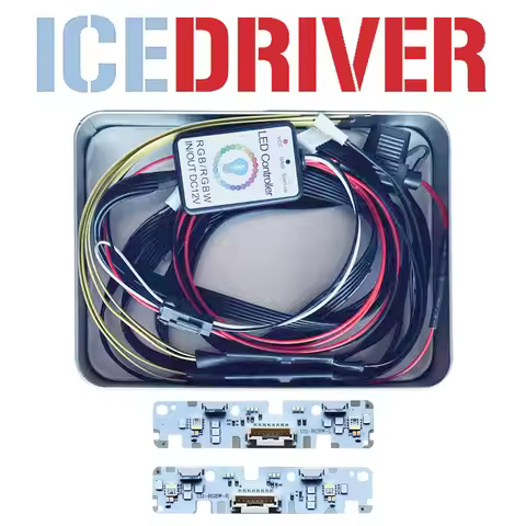 Icedriver for BMW X1 U11 X2 U10 Lemon Yellow DRL RGB multicolor LED boards daytime running lights Re
