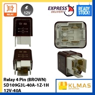 RELAY 4 PIN (BROWN) SD109G3L-40A-1Z-1H 12V-40A