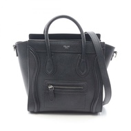 CELINE Luggage Nano Shopper 單肩包 手提包 189243 皮革 黑色 二手 女款