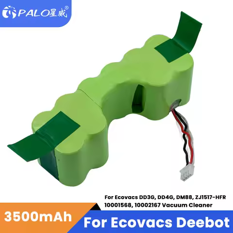 12V Ni-MH Battery Replacement for Ecovacs 10001568 10002167 DD3G DD4G DE5G DD35 DG710 DM88 ZJ1517-HF