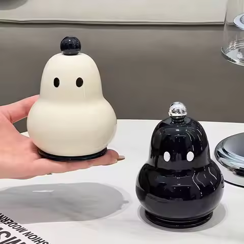 Pear Shape Cotton Swab Holder - Creative Vanity Organizer, Cute Bathroom Storage Box for Q Tips