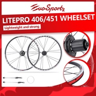 Litepro 406 / 451 Wheelset | Bicycle Folding Bike 20 Inch Wheels Rims