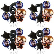 6pcs Harry Potter Theme Balloon Girl Birthday Party Decoration Magic Ballon Arches Room Home Decorat