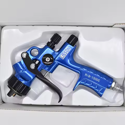 1500C Spray Gun Gravity Feed Air Paint Sprayer 1.3mm Nozzle 600ml Cup for Automotive Car Body Furnit
