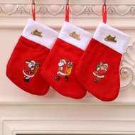 Christmas Red Non woven Socks Christmas Gift Bag Decoration