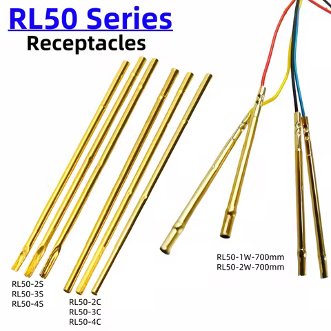 20/100PCS RL50 Series PCB Test Probe Receptacle Pogo Pin Connection Socket RL50-2S/3S/4S/2C/3C/4C Te