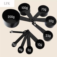 IMPORT BLACK measuring SPOON 10PCS/SET MEASUREMENT ML SPOON TEA COFFEE BAKE CHEF GRAM KITCHEN TEA CA