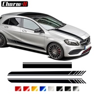 3PCS Racing Stripes Kit Compatible with Mercedes Benz A Class W176 Hatchback A45 A35 AMG Car Hood De
