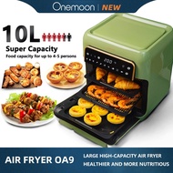 Onemoon OA9 Air Fryer Green 10L large high-capacity Cooker non-stick cookware Electric digital oven