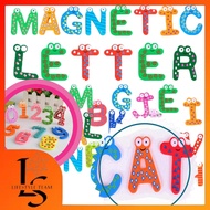 LIFESTYLE Wooden Fridge Magnet Alphabet Letters Numbers Whiteboard Magnet Stickers Educational Toys