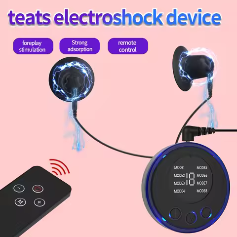 Electric Shock Nipple Sucker Enlarger Nipple Clamp Pussy Pump Clit Clip Vacuum Stimulate Breast Enla