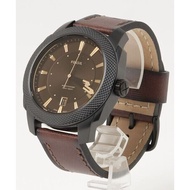 Fossil Machine FS5972 Brown Leather Analog Classic Quartz Dress Date Men's Watch