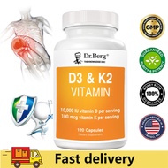 Dr. Berg's D3 & K2 Vitamin D3 K2 Supplement w/ Purified Bile Salts - Support Healthy Heart, Bone & J
