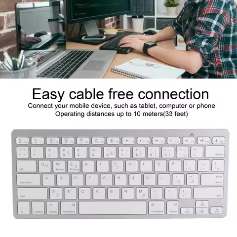 Bluetooth Keyboard Wireless Keyboard Wireless Bluetooth Keyboard Portable Compact Ultra Thin Bilingu