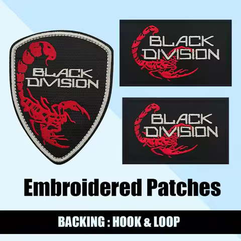 Escape from Tarkov Black Division Scorpion Patch Embroidered Tactical Patch for Backpack