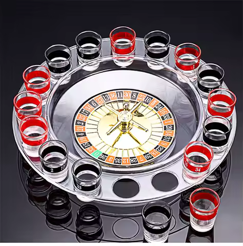 16 Glasses Transparent Glass Wine Cup Game Bar Drinking Game Whiskey Cocktail Bar Party Game Push Tu