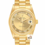 【大眾名錶】ROLEX 勞力士18238 Day-Date 蠔式18K 原廠MR多層鑽面盤 台灣公司貨 全配件 原廠錶帶未整理 大眾名錶B1280