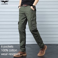 Seluar Kargo Slack 6 Poket Kain Tebal Cargo Pant Multi Pocket Seluar Kerja / Workwear💥[ready stock]🌹