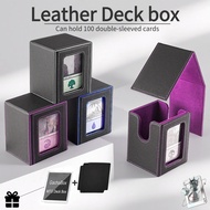 Deck Box with Commander Window tcg storage box Holds 100 Double-Sleeved Cards+ for TCG/CCG/PTCG kad