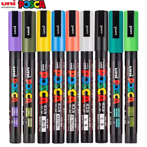 Uni Posca Full Marker PC-1M 3M 5M Multi-Colours Acrylic Permanente Rotulador Poster Graffiti Paintin