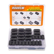 5 Values 28 Pcs Black Clip-on Ferrite Ring Core RFI EMI Noise Suppressor Cable Clip for 3.5mm 5mm 7m