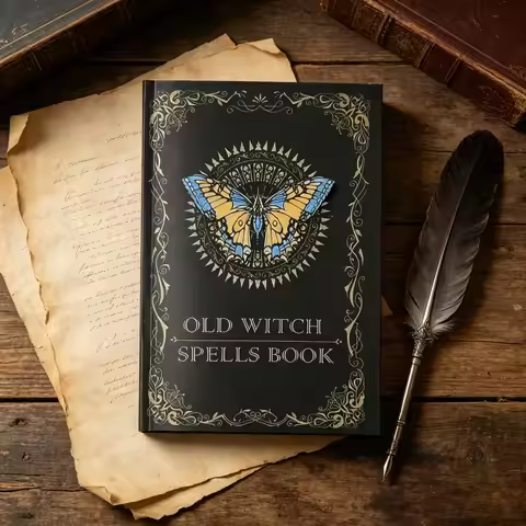 66 page ancient witchcraft handwritten shadow magic notebook or Grimore talisman potion, unlock anci