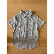 KEMEJA Preloved short-sleeved children's shirt h&m stripes white blue size 7 cotton on kids