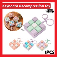9-key Keyboard Key Fidget Toys Colourful Fidget Keyboard Keychain Key Button Stress Relief