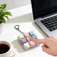 Stress Reducing Nine Button Toy Keychain Pendant Fingertip Press Add Light Can Small Fingertip Y8k2