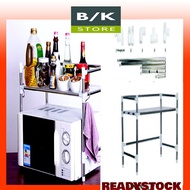 Rak Dapur Oven - Stainless Steel Kitchen Microwave Storage Bakers Rack